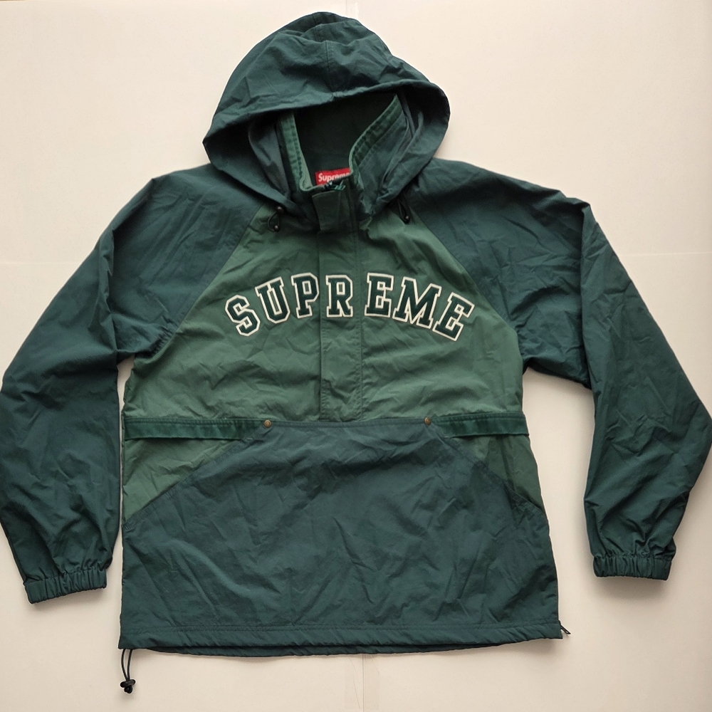 Supreme Court Half Zip Pullover Dark Green Men's medium like new